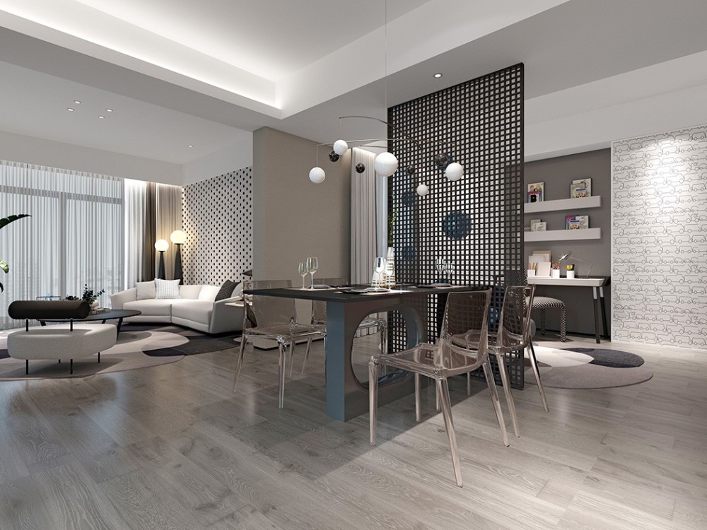 現(xiàn)代簡約風(fēng)格室內(nèi)家裝案例效果圖-餐廳 現(xiàn)代簡約風(fēng)格室內(nèi)家裝案例效果圖-餐廳