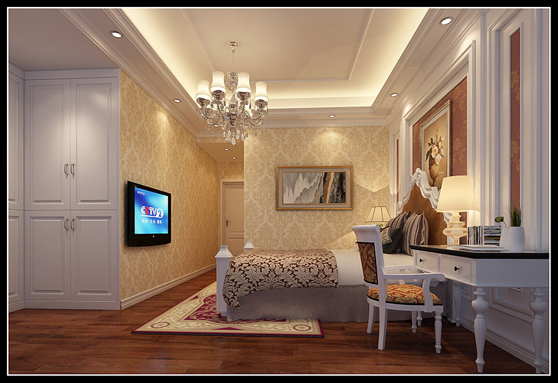 歐式風格室內(nèi)裝修設計效果圖-東湖洲花園四居160平米-室內(nèi)裝修設計臥室 歐式風格室內(nèi)裝修設計效果圖-東湖洲花園四居160平米-室內(nèi)裝修設計臥室