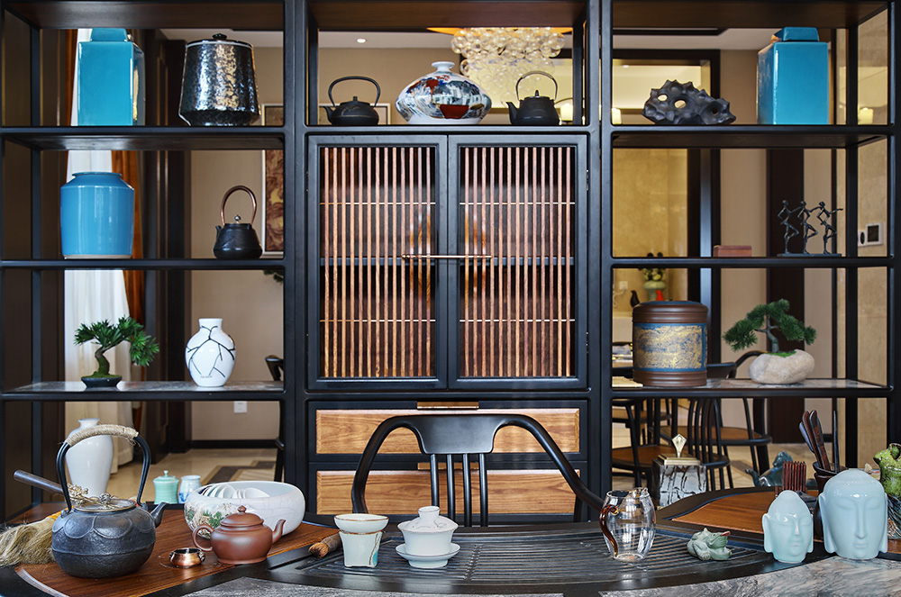新中式風格別墅裝修設計效果圖-碧桂園海景苑別墅568平米-別墅裝修設計茶室 新中式風格別墅裝修設計效果圖-碧桂園海景苑別墅568平米-別墅裝修設計茶室