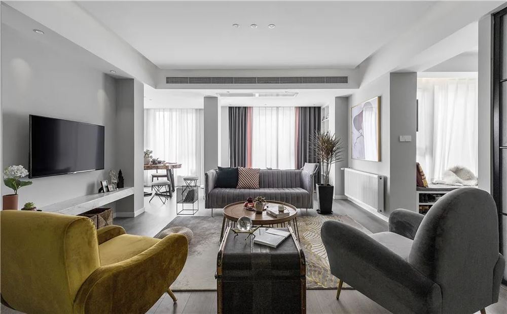 廣州市金融街融穗華府輕奢風(fēng)格三居室裝修案例