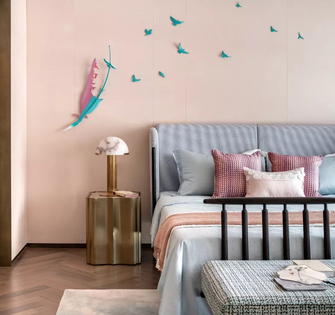 新中式風格家裝設(shè)計室內(nèi)裝修效果圖-次臥