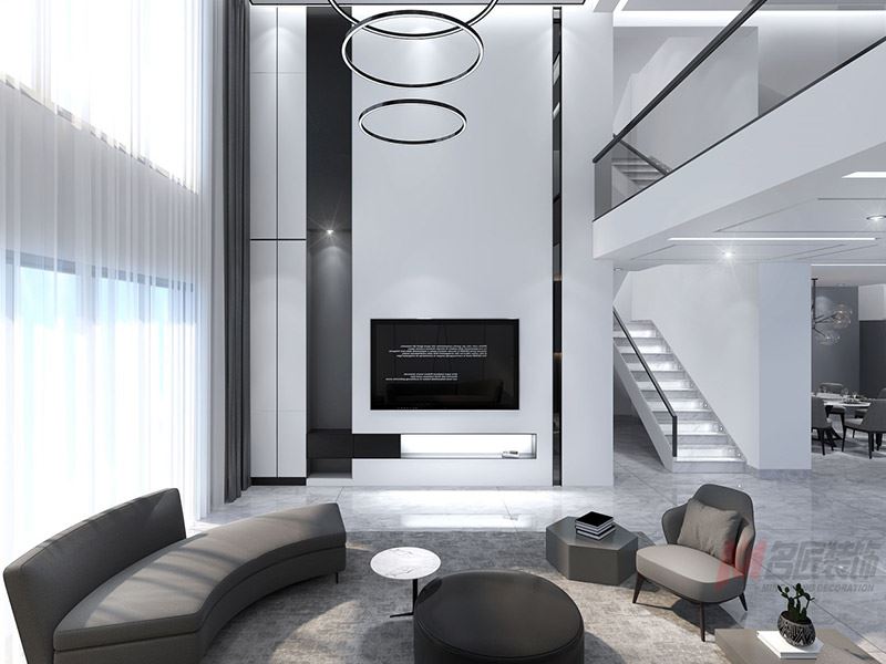 自貢市建華&middot;南湖俊景現(xiàn)代簡約風格別墅裝修案例