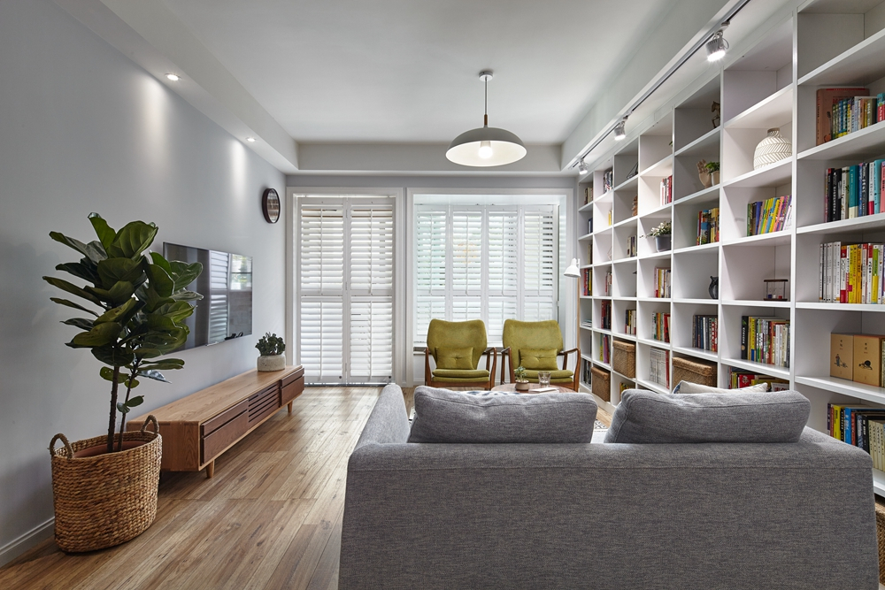 北歐原木風(fēng)格家裝設(shè)計(jì)室內(nèi)裝修效果圖-客廳 北歐原木風(fēng)格家裝設(shè)計(jì)室內(nèi)裝修效果圖-客廳