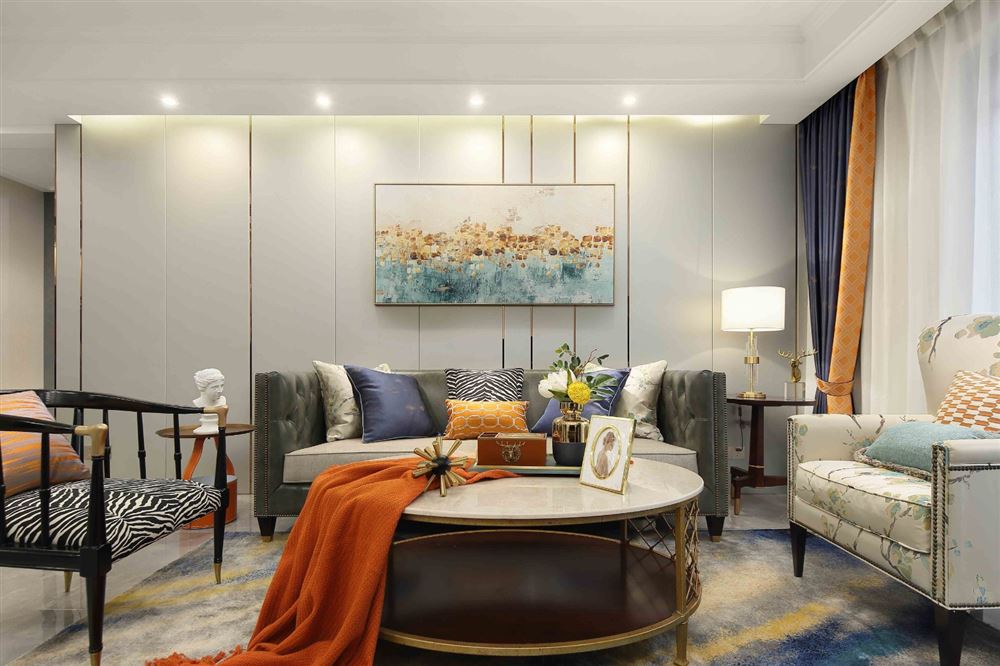 湛江市西粵京基城三期美式風格三居室裝修案例