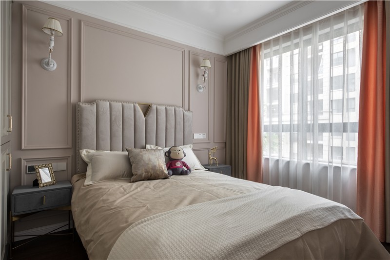 現(xiàn)代美式風格家裝設計室內裝修效果圖-主臥 現(xiàn)代美式風格家裝設計室內裝修效果圖-主臥