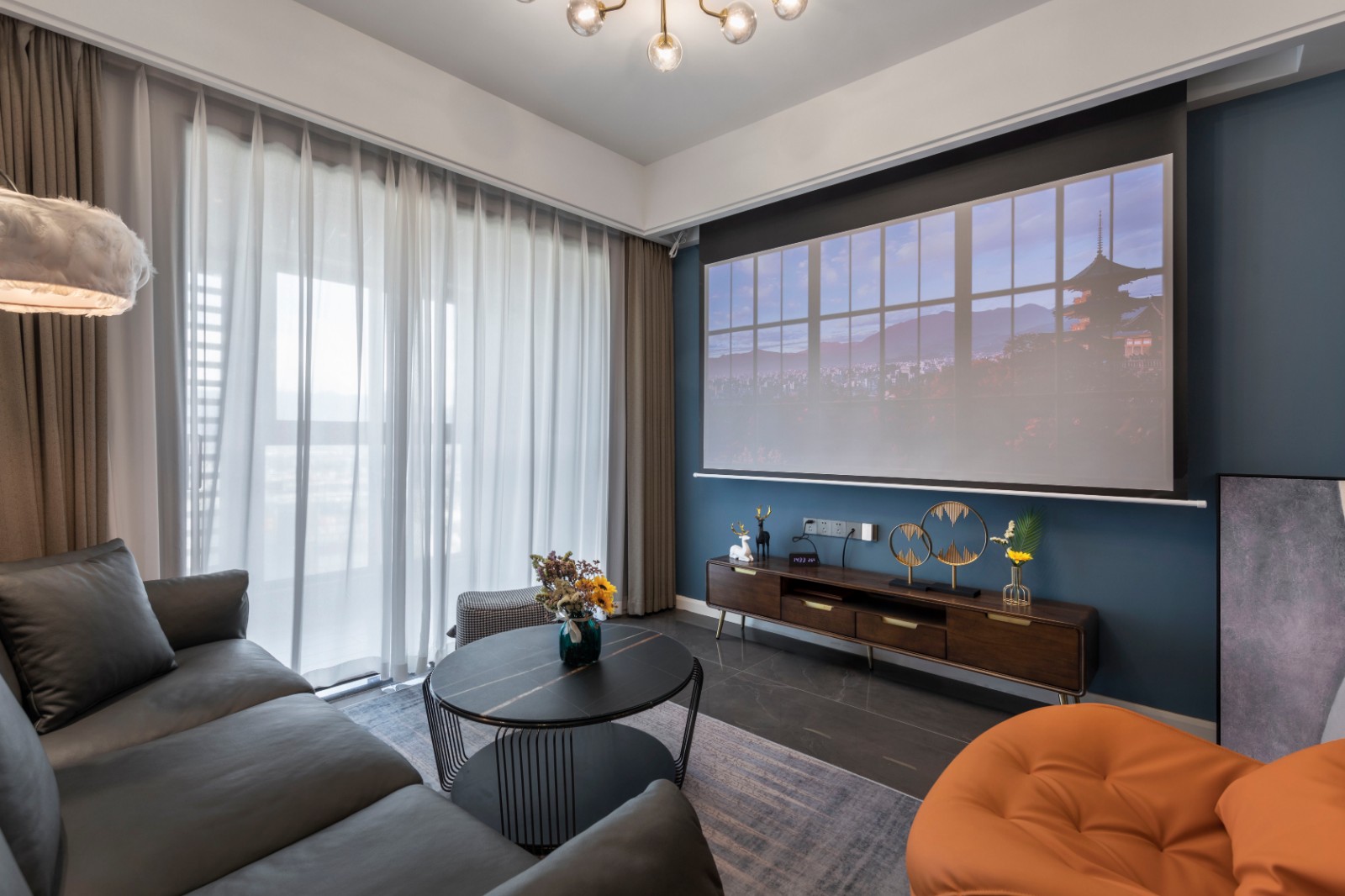 現(xiàn)代輕奢風(fēng)格靜謐灰室內(nèi)家裝設(shè)計(jì)-客廳 現(xiàn)代輕奢風(fēng)格靜謐灰室內(nèi)家裝設(shè)計(jì)-客廳