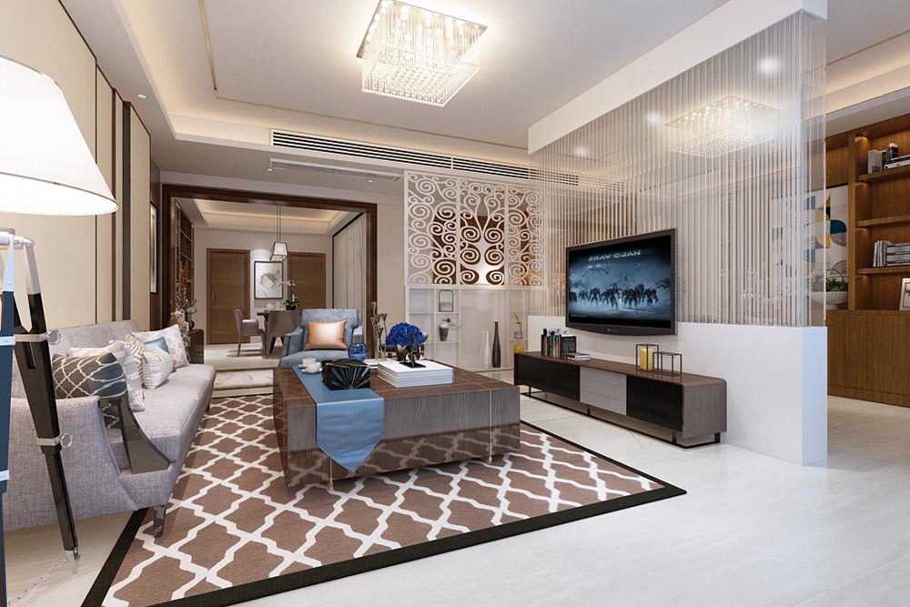 江門市伯爵半島現(xiàn)代簡約風(fēng)格四居室裝修案例