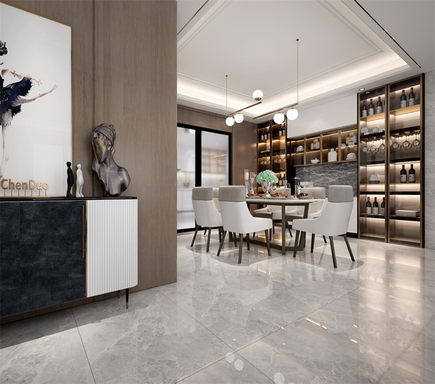 廣州市恒大山水城現(xiàn)代簡約風格四居室裝修案例