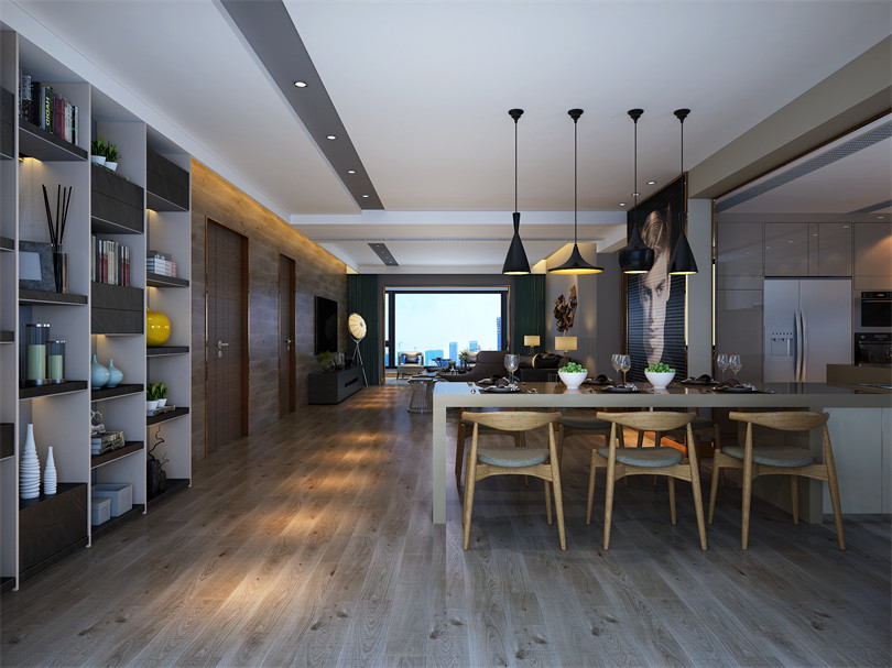 廣州市匯景新城輕奢風(fēng)格四居室裝修案例