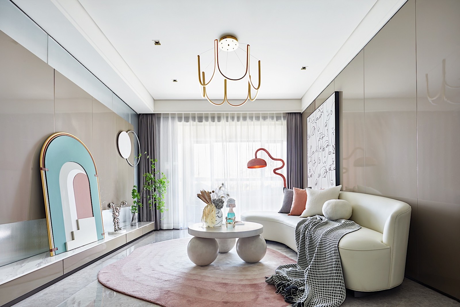 廣州市遠(yuǎn)洋芙蓉墅輕奢風(fēng)格三居室裝修案例