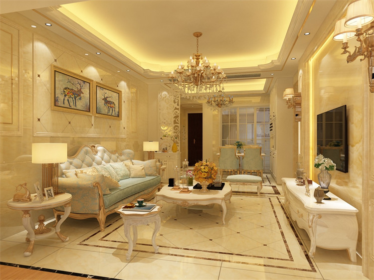 廣州101-200平米歐式風(fēng)格寶峰春天家裝設(shè)計(jì)案例