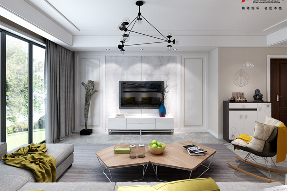 合肥市斌鋒悅境現(xiàn)代簡約風格三居室裝修案例