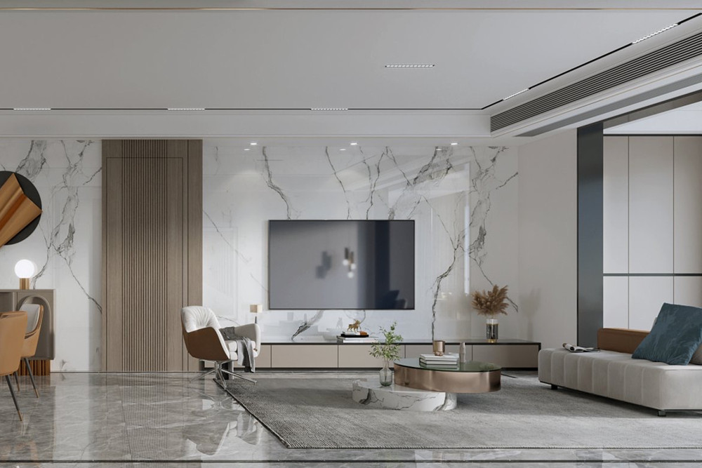 嘉興市東方甸園現(xiàn)代簡約風(fēng)格三居室裝修案例