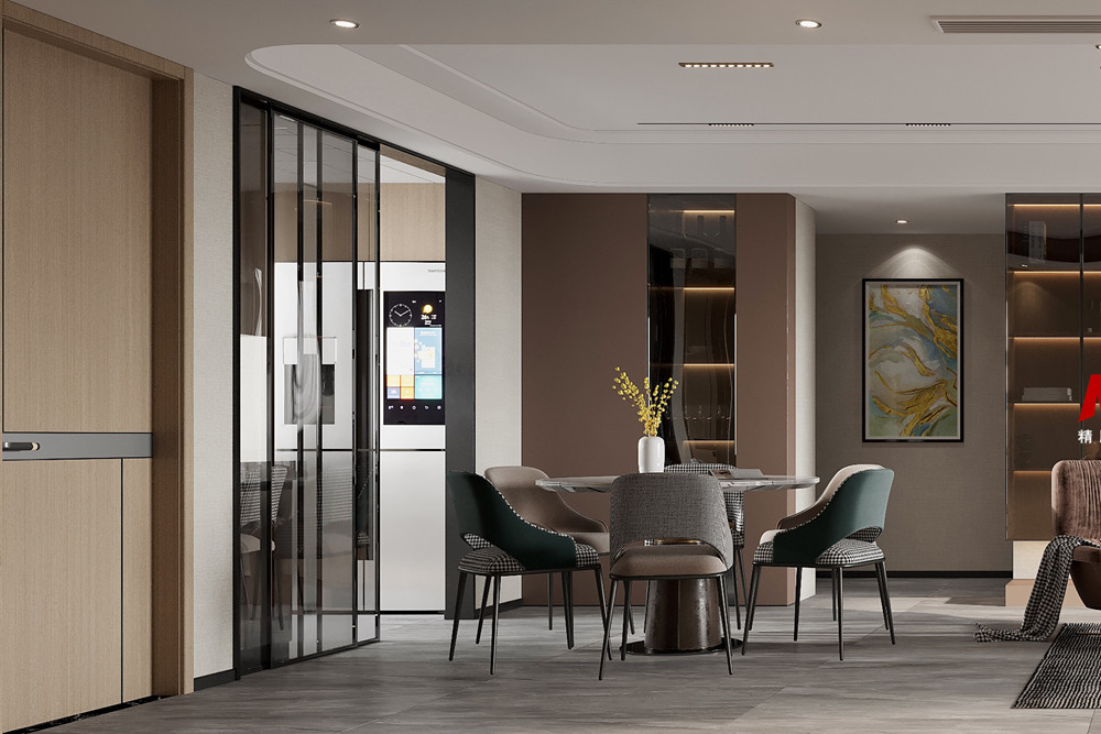 嘉興市金科旭輝公元城市輕奢風(fēng)格三居室裝修案例