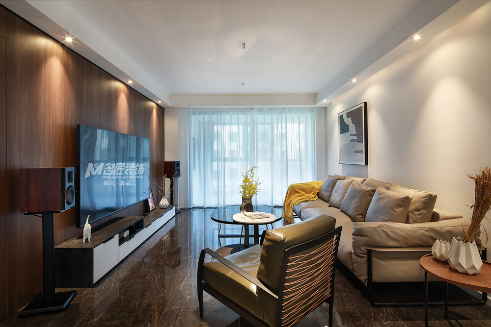 嘉興市東鼎名人府邸輕奢風(fēng)格四居室裝修案例