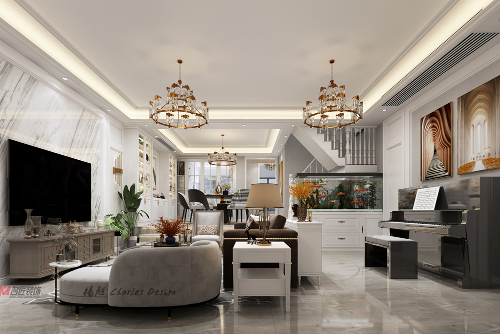 連云港301平米以上美式風(fēng)格左岸裝修設(shè)計案例