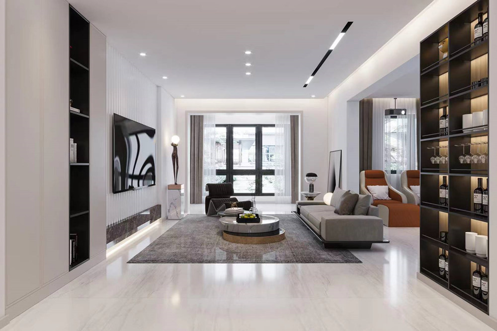 連云港市天順國際花園現(xiàn)代簡約風格三居室裝修案例