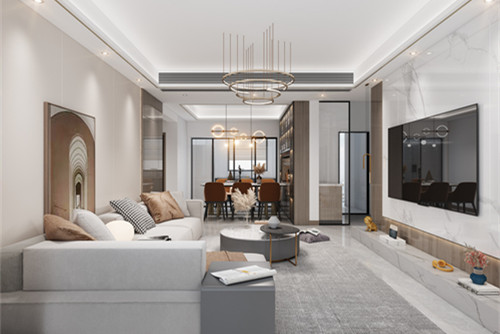 德陽(yáng)市德信佳苑輕奢風(fēng)格三居室裝修案例