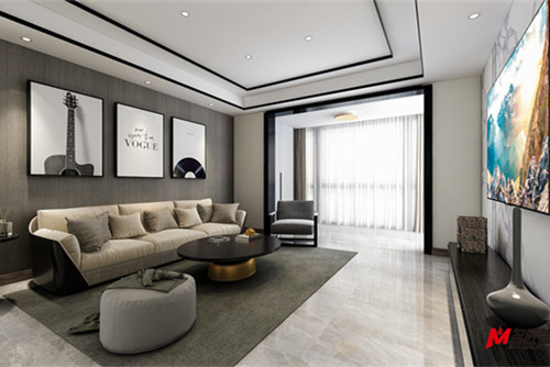 德陽市雍錦坊現(xiàn)代簡約風格三居室裝修案例