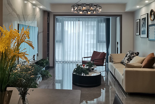 德陽市玫瑰園現(xiàn)代簡約風(fēng)格三居室裝修案例