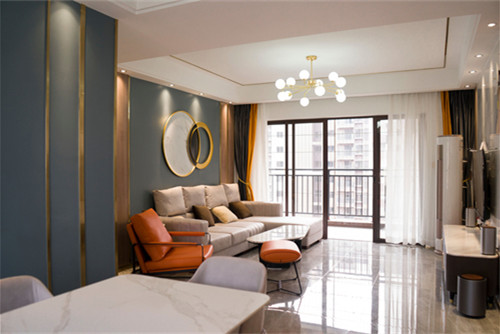 湛江市碧桂園城邦花園輕奢風(fēng)格三居室裝修案例