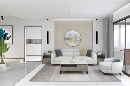 ?？谑泻？谌A潤中心現(xiàn)代簡約風(fēng)格三居室裝修案例