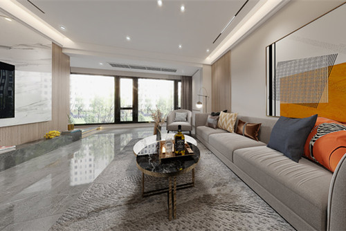 自貢市銀海&middot;金域國(guó)際一期現(xiàn)代簡(jiǎn)約風(fēng)格三居室裝修案例