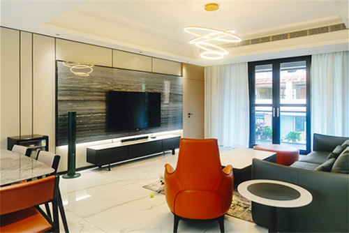 自貢市觀瀾一期輕奢風(fēng)格三居室裝修案例