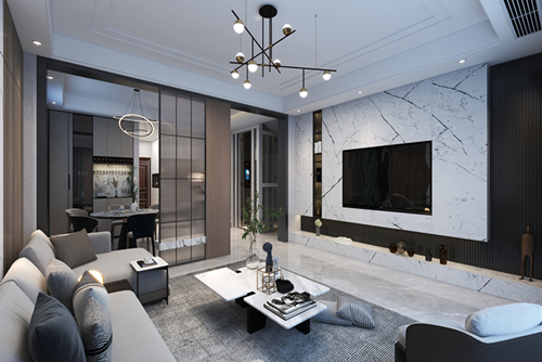 陽江市建華翡翠城現(xiàn)代風(fēng)格別墅裝修案例
