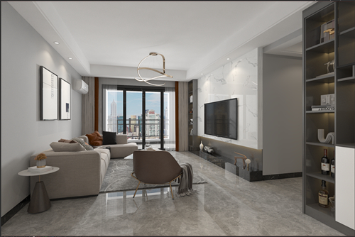 江門(mén)市方直瓏湖灣現(xiàn)代風(fēng)格三居室裝修案例