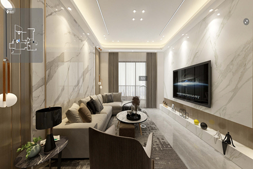 廣州市景新國際輕奢風格四居室裝修案例