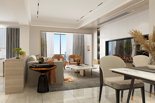 廣州市保利紫薇花園現代簡約風格三居室裝修案例