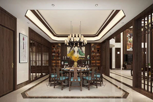 清遠市勝利雅苑新中式風格平層裝修案例