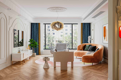 淮安市櫻花小區(qū)現(xiàn)代風(fēng)格三居室裝修案例