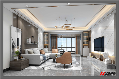 江門市碧桂園翡翠灣輕奢風(fēng)格平層裝修案例