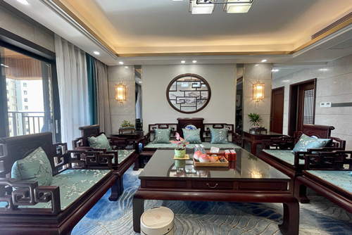 江門(mén)市君匯熙庭新中式風(fēng)格四居室裝修案例