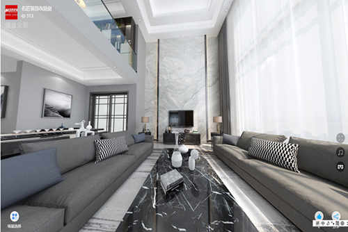 清遠(yuǎn)市萬(wàn)豪水晶灣現(xiàn)代簡(jiǎn)約風(fēng)格別墅裝修案例