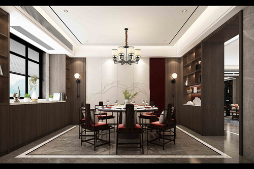 茂名市富怡華庭新中式風格別墅裝修案例