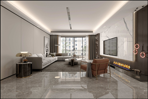 佛山市佛奧灣現(xiàn)代簡約風格三居室裝修案例