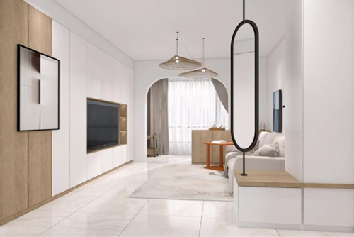 汕頭市天悅灣現(xiàn)代簡約風(fēng)格三居室裝修案例