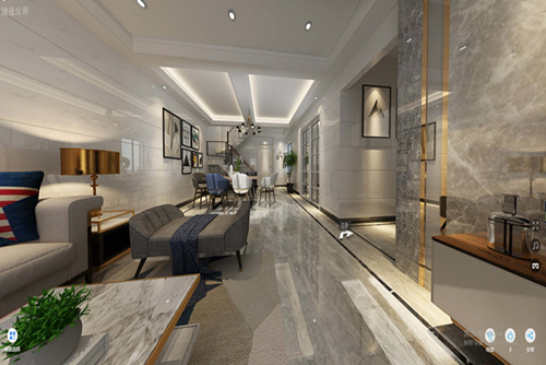 廣州市海倫春天輕奢風格復式裝修案例