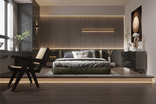 中山市富卓華庭輕奢風格三居室裝修案例