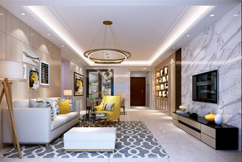 中山市東麗豪庭現(xiàn)代簡約風(fēng)格四居室裝修案例