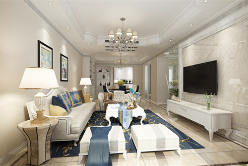 中山市富卓華庭現(xiàn)代簡約風格三居室裝修案例