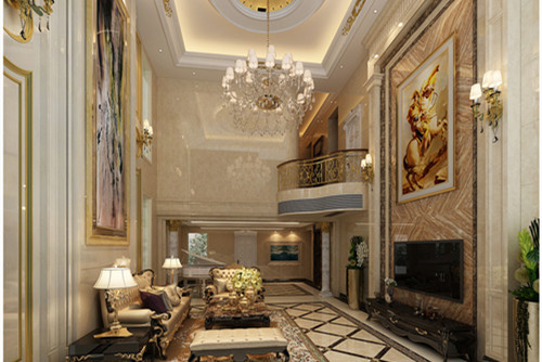 中山市勝球陽光花園歐式風(fēng)格別墅裝修案例