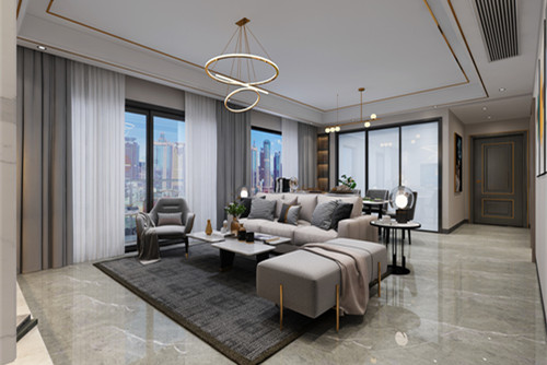 中山市凱茵又一城花漾集歐式風格四居室裝修案例