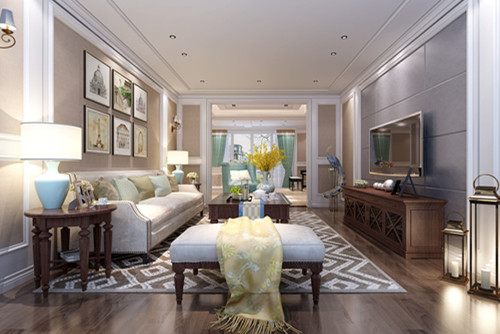 潮州市百合園新中式風格復式裝修案例