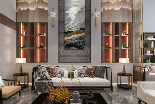 德陽(yáng)市天悅灣.輕奢風(fēng)格別墅裝修案例