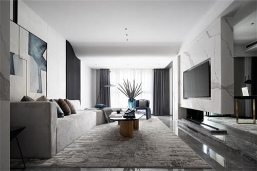 ?？谑协h(huán)球100寶龍城現(xiàn)代簡約風(fēng)格三居室裝修案例