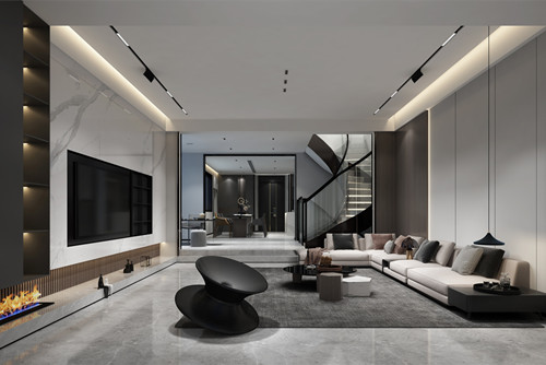 ?？谑心虾Ｐ腋R現(xiàn)代簡(jiǎn)約風(fēng)格別墅裝修案例